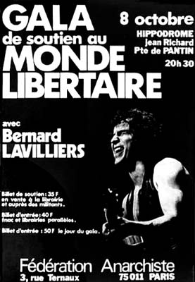 affiche du gala de Lavilliers