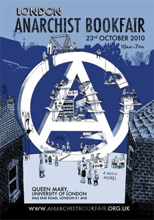 poster pour "Anarchist bookfair" de Londres 23 octobre 2010