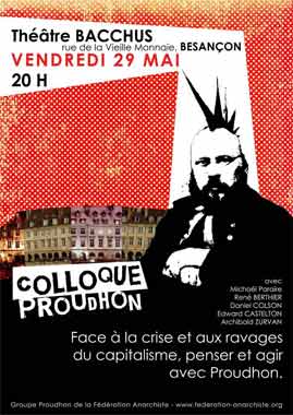 affiche colloque Proudhon &agrave; Besan&ccedil;on en 2009