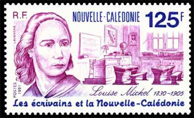 timbre de nouvelle calédonie consacré à louise michel
