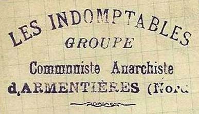 tampon du groupe anarchiste d'Armentières (Nord)