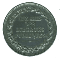 medaille dos aux amis des libertés publiques