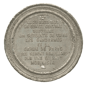 Medaille Commune de Paris verso