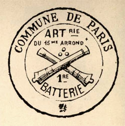 commune de Paris tampon 1e batterie