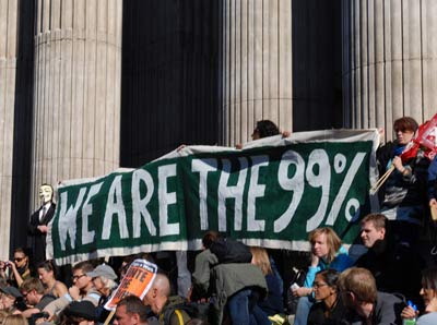 Occupy Wall Street " We are the 99 %" 