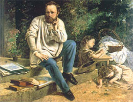 proudnon et ses filles tableau de courbet