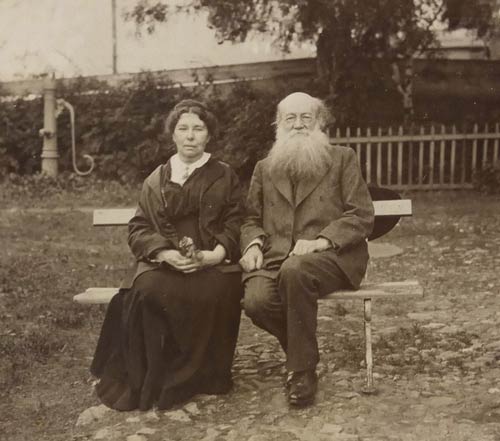 Sofia et Pierre Kropotkine &agrave; Dmitrov en 1919