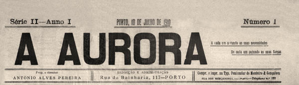 journal A Aurora n1 de 1910