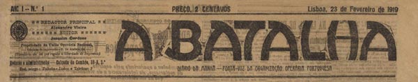 Journal A Batalha n1 de 1919