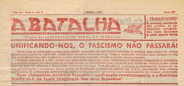 journal A Batalha n9 de  juin 1937