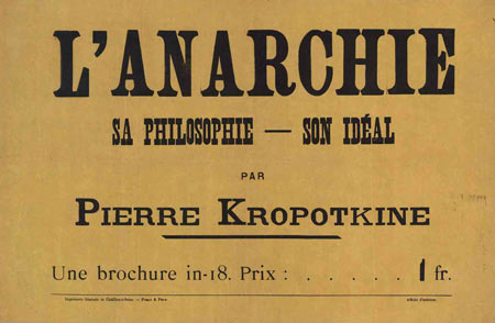 Affiche Anarchie Kropotkine
