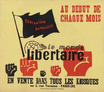 affiche du Monde Libertaire années 50