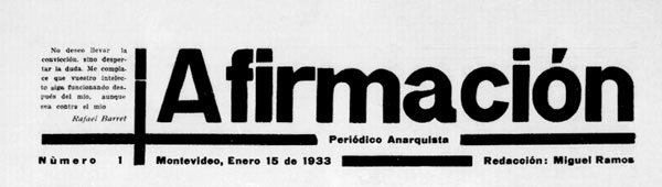 journal "Afirmación " n1 de 1933