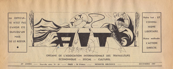journal "AIT" n10 de d&eacute;cembre 1957 en fran&ccedil;ais
