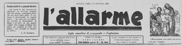 journal "L'Allarme" n1- 1928