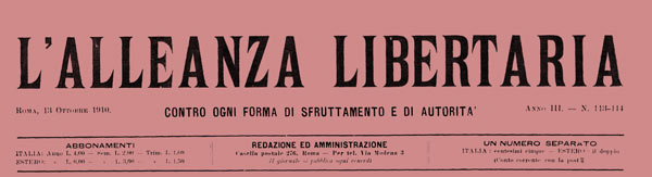 journal "L'Alleanza Libertaria" 