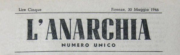 journal "l'Anarchia" de 1946