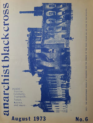 journal "anarchist black cross" n6 d'aout 1973