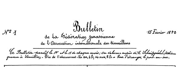 Bulletin de la Fédération jurassienne n° 1