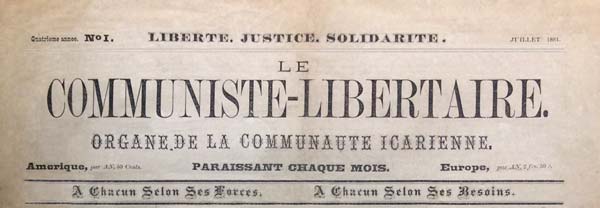 Le communite libertaire de la communauté icarienne