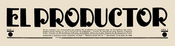 journal "El Productor" de 1930