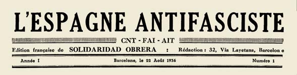 Journal "L'Espagne antifasciste"