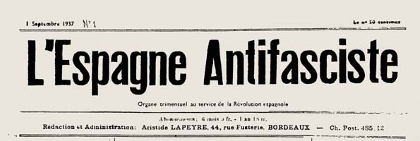 journal "L'Espagne antifasciste"