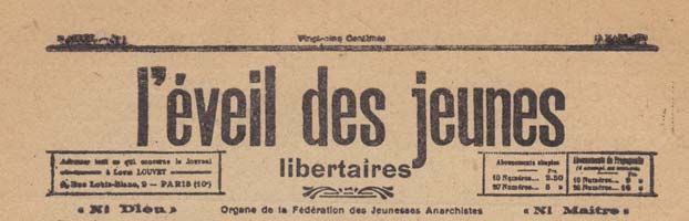 journal "léveil des jeunes libertaires"