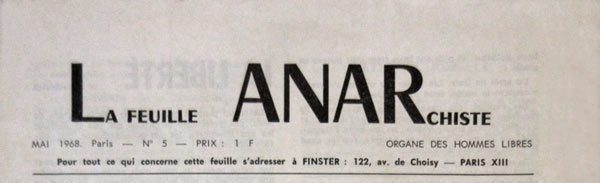 journal "La Feuille anarchiste"