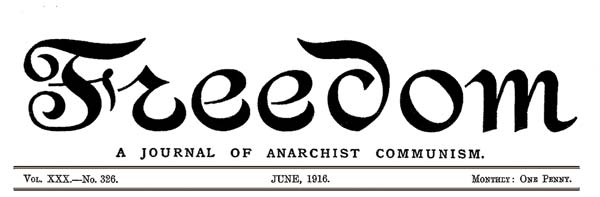 journal Freedom juin 1916