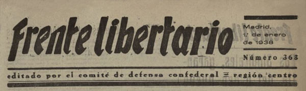 journal Frente Libertario n° 363 de 1938