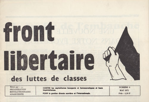 journal "Front Libertaire " n9 de mai 1971