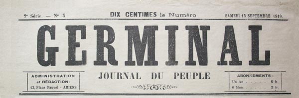 journal "Gerninal" 1919
