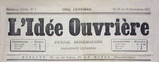 journal "L'Idée Ouvrière"