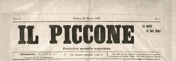 Journal " Il Piccone " n1 de 1905