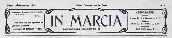 journal "In Marcia" de 1912