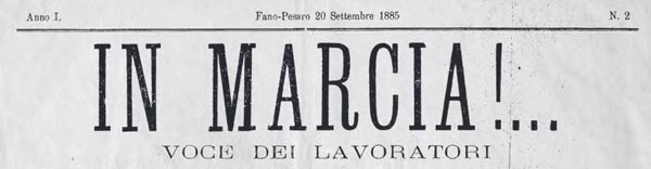 journal "In Marcia" du 13 septembre 1885