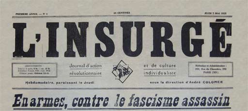 journal l'insurgé de 1925