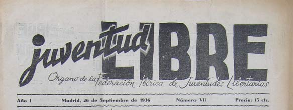 periódico "Juventud Libre" 1936