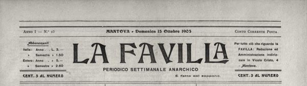 journal "La Favilla" n° 23 de 1905