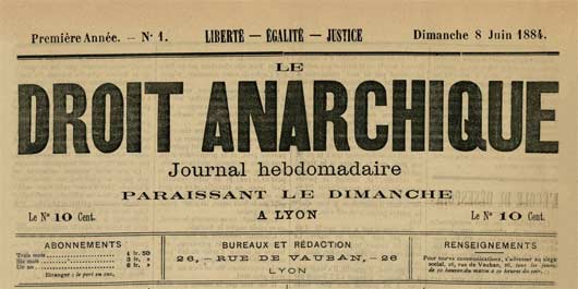 journal "Le droit anarchique"
