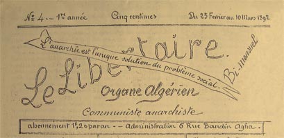journal le libertaire alg&eacute;rien