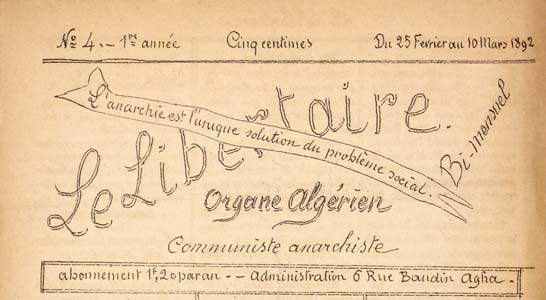 journal "Le Libertaire algérien" n4