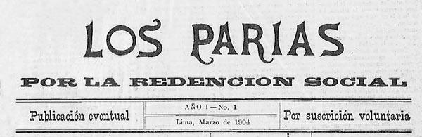 Journal "Los Parias" n1 mars 1904