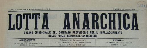 journal italien lotta anarchica