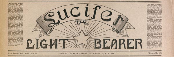 journal "Lucifer" n&deg; 22 du 19 d&eacute;cembre 1890