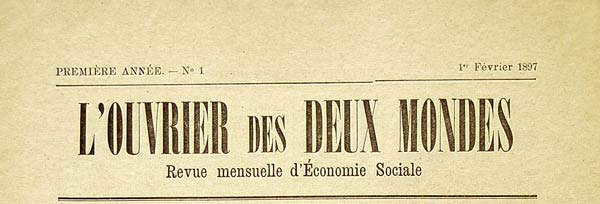 journal "L'ouvrier des deux Mondes"