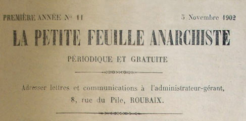journal "La Petite feuille anarchiste"