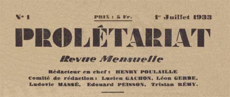 revue proliétariat