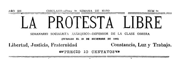 journal "La Protesta libre" n25